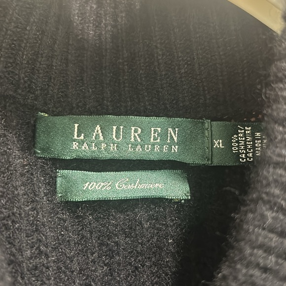 Lauren Ralph Lauren black cashmere cardigan with belt size XL. Fits M-XL - Picture 2 of 5